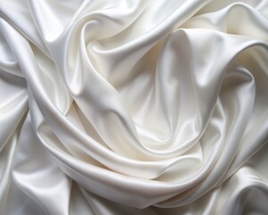 Obraz premium Gorgeous texture of white cotton silk background.