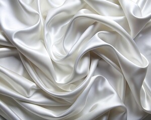 Obraz premium Beautiful white cotton silk fabric texture background