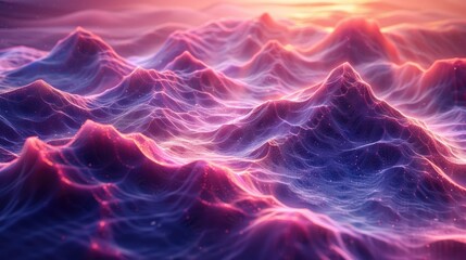 3D Soundwave Landscape with Vibrant Colors and Modern Abstract Design