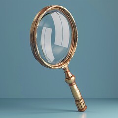 Stack of report paper documents with magnifying glass. Concept of business and search
