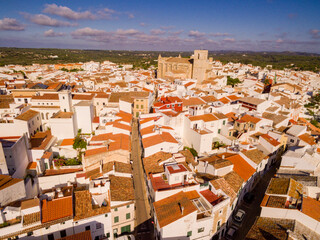 aerial view of the town, Alaior, Menorca, balearic islands, spain