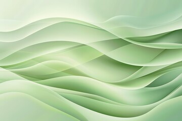 Fototapeta premium A green wave with a white background