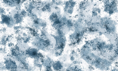 Gray-blue watercolor stains and splashes on a white background. Abstract monochrome watercolor background. Imitation of watercolor painting. Illustration.