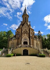 church in the middle of forest