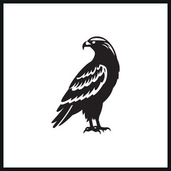 Obraz premium Eagle vector silhouette illustration clipart , bird icon