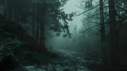 Fototapeta premium misty fores