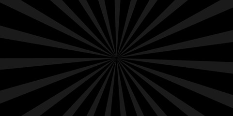 abstract black background with rays vector sunlight backdrop sun beam. geometric strip circle black sunrise radial texture background.