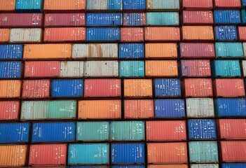 Fototapeta premium containers in port