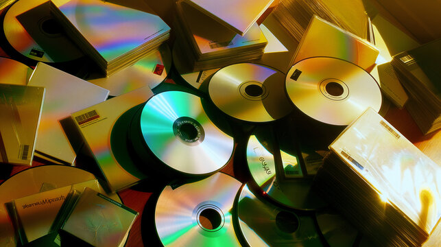 pile of cds and dvds