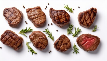 Realistic juicy steak illustration, ai generated