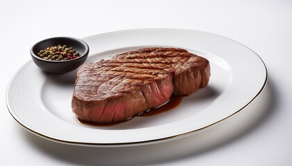 Realistic juicy steak illustration, ai generated