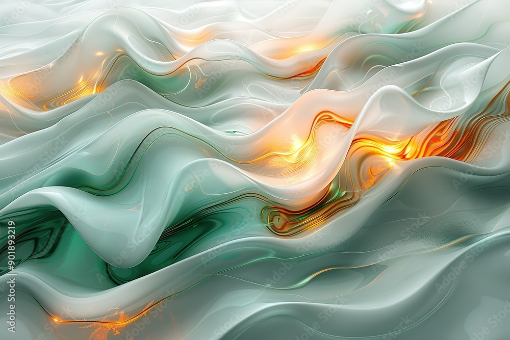 Aufkleber a wave of light and color is displayed on a white background