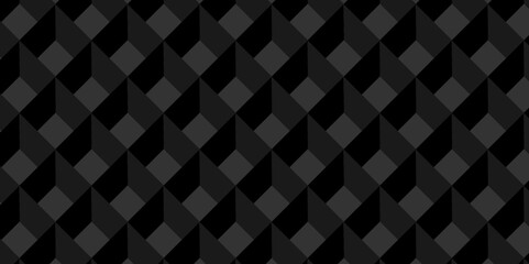 Abstract dark black cube modern and luxury square shape geometric wallpaper. Geometric tiles, mosaic creative seamless pattern block cube background. minimal hexagon Cubes mosaic.