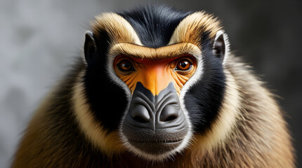 Obraz premium black and yellow book baboon monkey