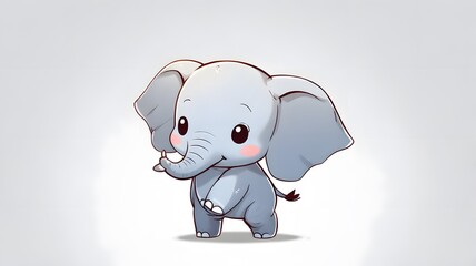 Chibi Cute Animal, Elephant.