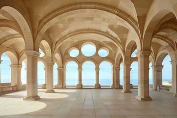 Mediterranean Archway Overlooking Sea