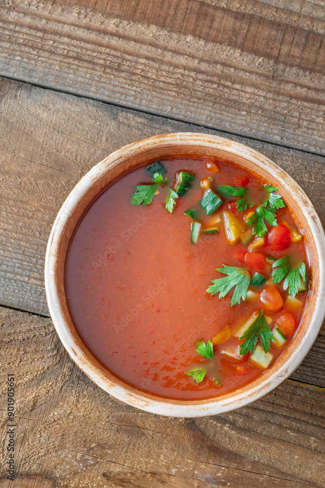 Canvas Prints portion of gazpacho