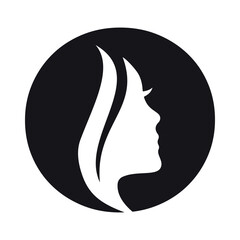 Face Logo combine with letter O vector template