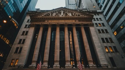 Flag of the United States of America. Abstract background of the United States of America flag waving in the air