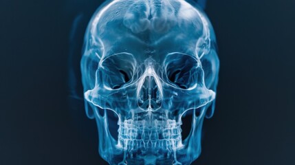 human skeleton, isolated 3D hologram.