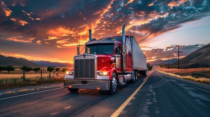 Freight transportation across the United States of America. The concept of cargo transportation.