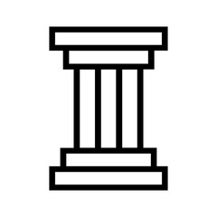 Podium icon or modern line symbol. Vector line art and icon design with bold outline. Black and white Pixel Perfect minimalistic symbol isolated white background. Silhouette simple thin sign