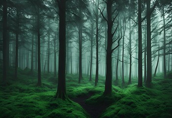 Fototapeta premium Dark Green Forest