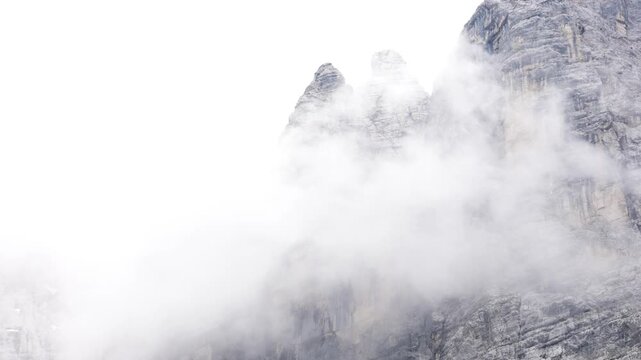 landscape of the mountains during Sunset Cover by clouds. Oragena dn blue colors