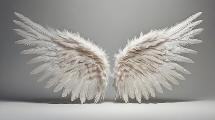 A white butterfly wings with the isolated white background
