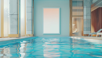 Fototapeta premium Modern luxury hotel pool with sophisticated design 