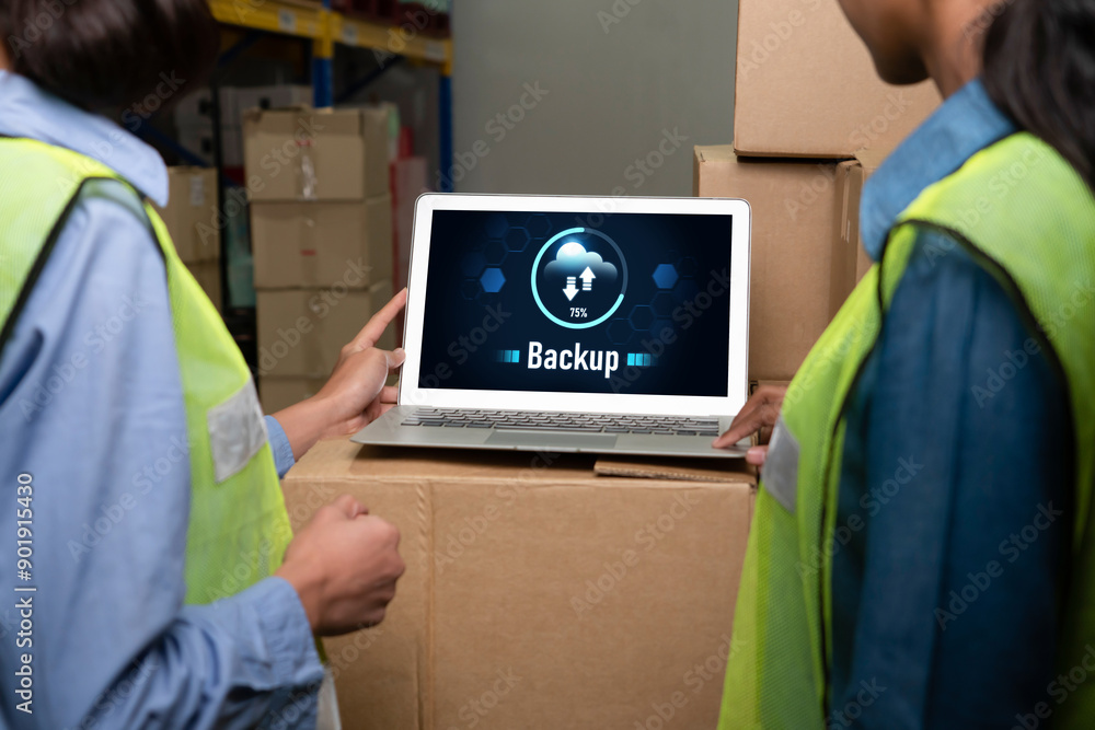 Poster backup storage data internet technology business concept. database storage cloud technology file dat