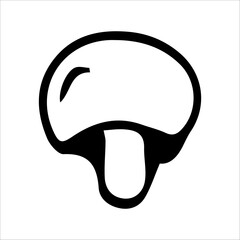 Vector element mushroom champignon on a