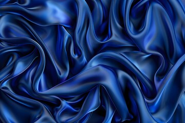 Fototapeta premium A seamless pattern of soft, flowing silk in royal blue, creating a rich and luxurious background for product displays