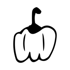 Vector element paprika on a white background.