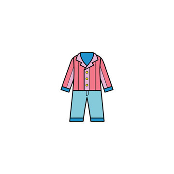 pink pajamas set cartoon style clip art preview