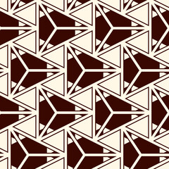 Contemporary geometric pattern. Repeated triangles motif. Seamless surface design. Modern abstract background. Geo ornament wallpaper. Ornamental digital paper, textile print. Vector illustration