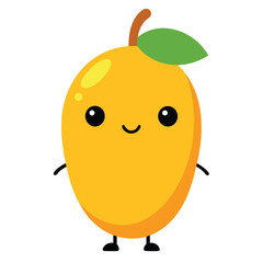 Mango  character, cartoon vector illustration 