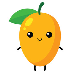 Mango  character, cartoon vector illustration 