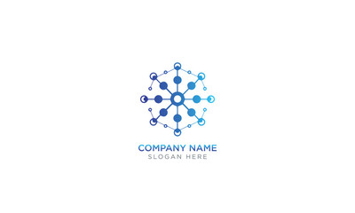 nanotechnology logo design black simple flat icon on white background