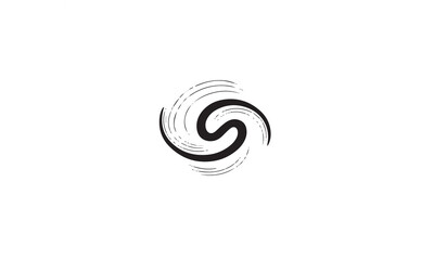 360 degree logo black simple line art on white background