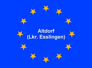 Illustration einer Europaflagge mit der Aufschrift 