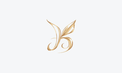 beauty with butterfly logo symbol icon vector graphic design illustration idea creative on white background