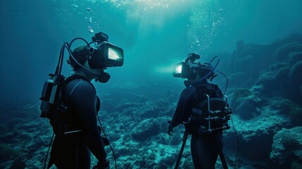 Underwater shooting with a VR headset