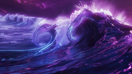 Fototapeta premium Abstract Ocean Wave in Vibrant Hues