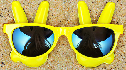 Obraz premium Sunglasses on the beach