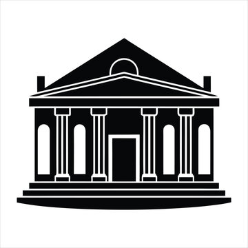 recommend clip art: Silhouette of the theater building with columns art vector
                    