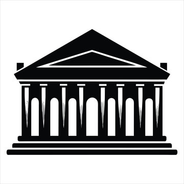 recommend clip art: Silhouette of the theater building with columns art vector
                    