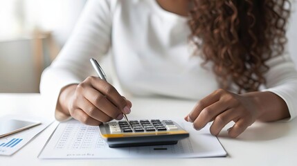 Invest Assets woman calculate debt income ratio financial