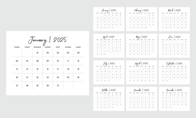 calendar 2025, 2025 monthly calendar, printable calendar 2025