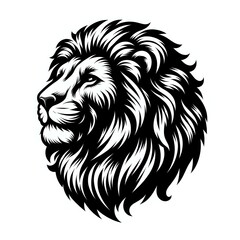 lion head isolated on white